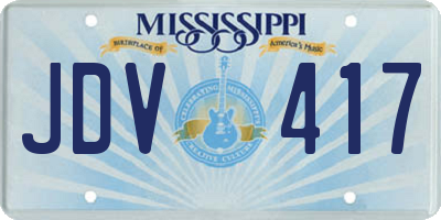 MS license plate JDV417