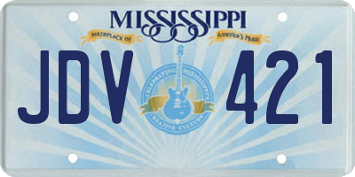 MS license plate JDV421
