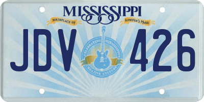MS license plate JDV426