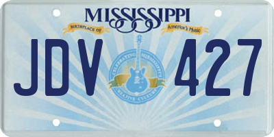MS license plate JDV427