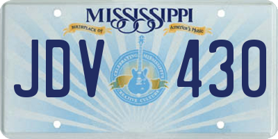 MS license plate JDV430