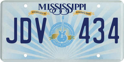 MS license plate JDV434