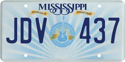 MS license plate JDV437