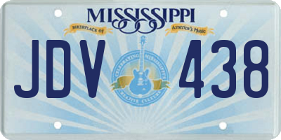 MS license plate JDV438