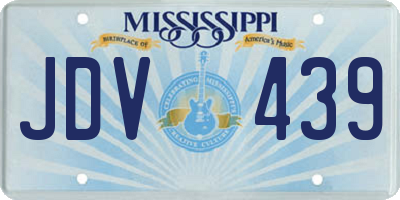 MS license plate JDV439