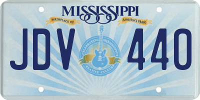 MS license plate JDV440