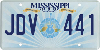 MS license plate JDV441