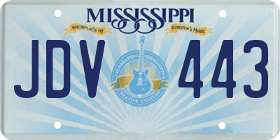 MS license plate JDV443