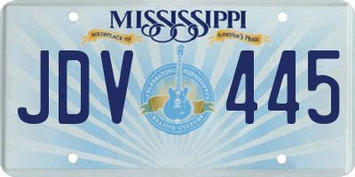 MS license plate JDV445