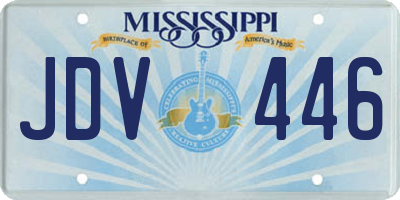 MS license plate JDV446