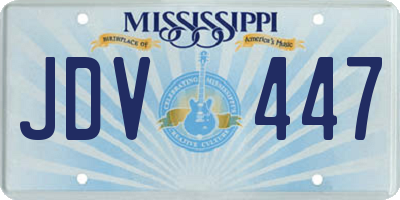 MS license plate JDV447