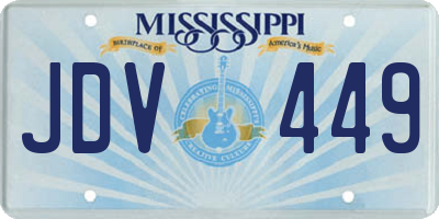 MS license plate JDV449