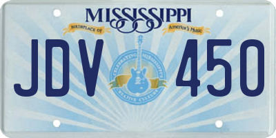 MS license plate JDV450