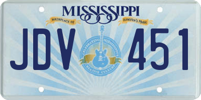 MS license plate JDV451