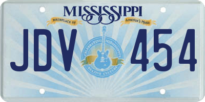 MS license plate JDV454