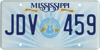 MS license plate JDV459