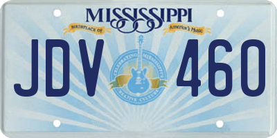 MS license plate JDV460