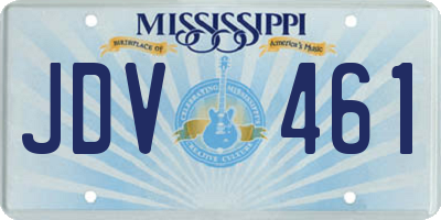 MS license plate JDV461