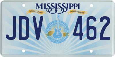MS license plate JDV462