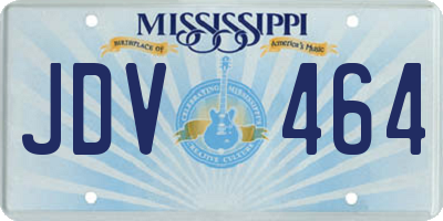 MS license plate JDV464