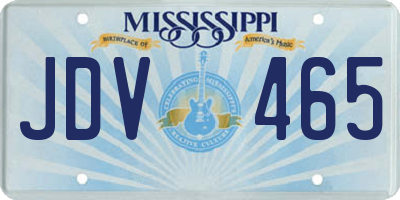 MS license plate JDV465