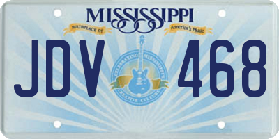 MS license plate JDV468