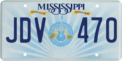 MS license plate JDV470