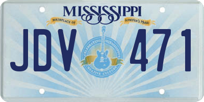 MS license plate JDV471