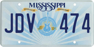 MS license plate JDV474