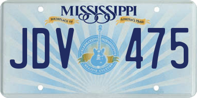 MS license plate JDV475