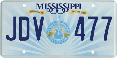 MS license plate JDV477