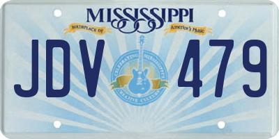 MS license plate JDV479
