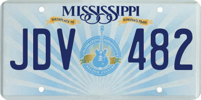 MS license plate JDV482