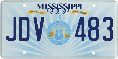 MS license plate JDV483