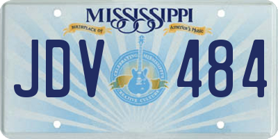 MS license plate JDV484