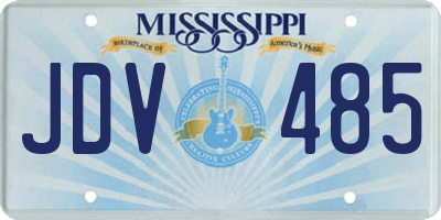 MS license plate JDV485