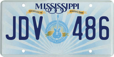 MS license plate JDV486