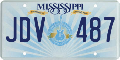 MS license plate JDV487