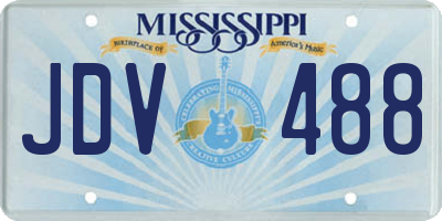 MS license plate JDV488