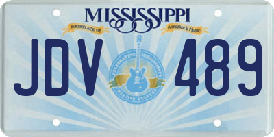 MS license plate JDV489