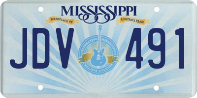 MS license plate JDV491