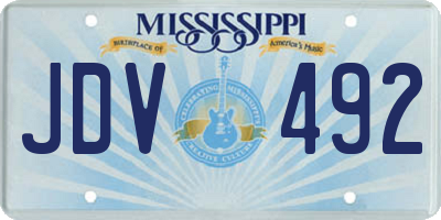 MS license plate JDV492