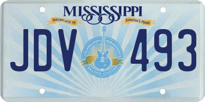 MS license plate JDV493