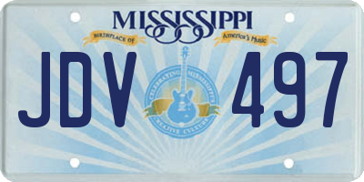 MS license plate JDV497