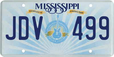 MS license plate JDV499