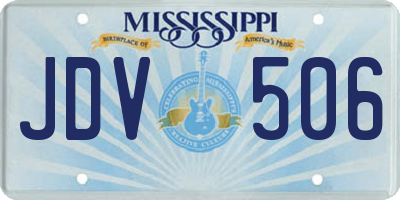 MS license plate JDV506