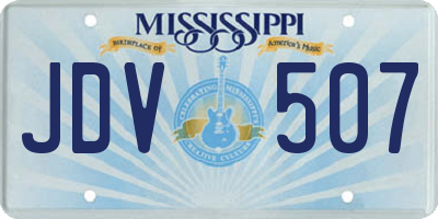 MS license plate JDV507