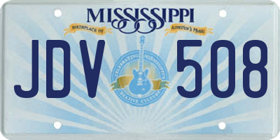 MS license plate JDV508