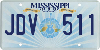 MS license plate JDV511