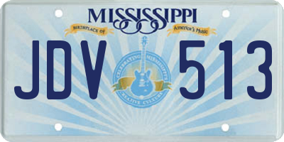 MS license plate JDV513